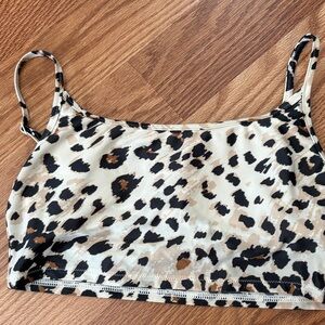 Aerie Leopard Print Sports Bra